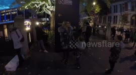 Stacey Solomon arrives at the Natural History Museum