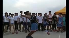 Teenager hurls shot put more than 20 metres