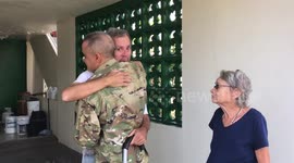 Puerto Rican soldier reunited with his family after Hurricane Maria