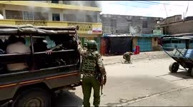 Kenya Anti-Voting demos by opposition NASA supporters.