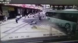Out-of-control bus crashes into crowd, killing two