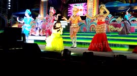 Female Thai Dwarf Dancer on Stage Performing