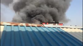 Bandra fire captured from a local train