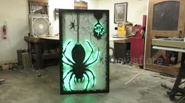 Spook the neighbours! How to make an LED spider Halloween window display