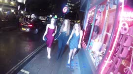 Lauryn Goodman and Chloe Goodman out and about in Soho