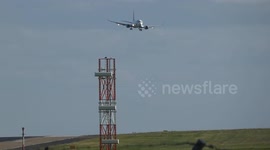 Jet2 737 lands in high winds at Leeds Bradford Airport