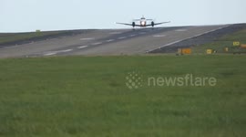 Compilation of videos of aircraft in high winds at Leeds Bradford Airport
