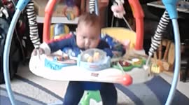 Baby falling asleep in jumperoo