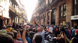 Catalans take to the streets to celebrate the independence