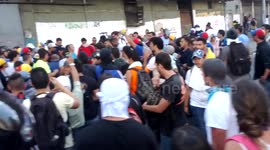 Venezuela's Protester Shot on Stomach