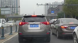 Driving in Chengdu city,China