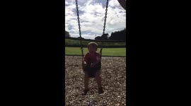 Toddler swings and kicks cameraman over