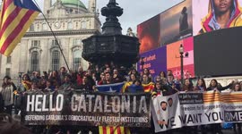 Supporters of Catalan independence gather in London