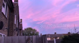 The Sky Was a Beautiful PINK Over London