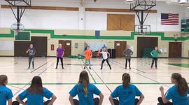 Girls Dance To Thriller At Dance Camp