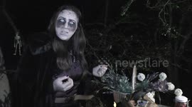 Bessie Wright, a Scone 'healer' at the Spirits of Scone halloween, Scotland
