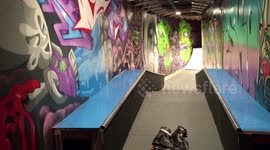 Man Transforms Garden Into Amazing Indoor Skatepark in London