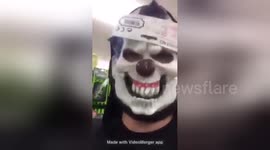 Dad uses Halloween masks to give son the fright of his life