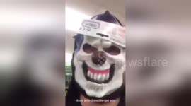 Dad uses Halloween masks to give son the fright of his life