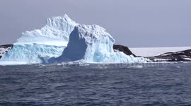 Huge chunk of ice collapses from iceberg in Antarctica