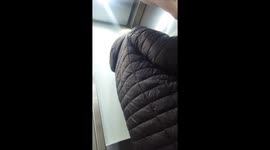 Girl stuck in a lift panicking
