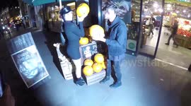 Geordie Shore's Marnie Simpson plays with Halloween Pumpkins