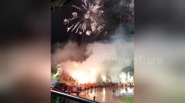 Watch video of Sarajevo Ultras' pyrotechnics at anniversary game