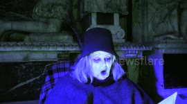 Storytelling Witch in Chapel at Scone Palace Spirits of Scone halloween event