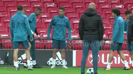 Ronaldo nutmegs Real Madrid team-mate and dances in celebration