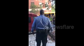 BLEEPED VERSION: Victims seen lying on ground in New York terror attack