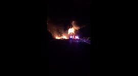 400 highway truck fire