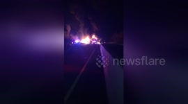 Newsflare Edit - Hey 400 truck fire