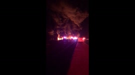 Highway 400 truck fire crash