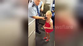 Girl, 8, makes onboard announcement on first-ever flight