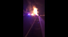 400 highway truck fire