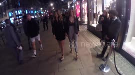Chloe Lewis arrives at the Boux Avenue Christmas Campaign Unveiling