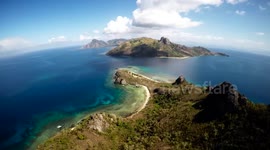 Drone footage shows breathtaking footage of islands and waters of Fiji
