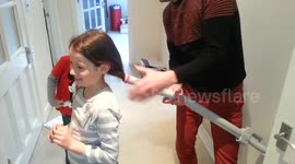 How to do girls hair (the man's way) using a vacuum cleaner to do a pony tail!!!