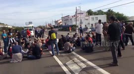 Protestors block highway over jailing of Catalan ministers