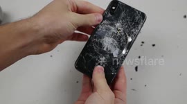 iPhone X hammer and knife-scratch test