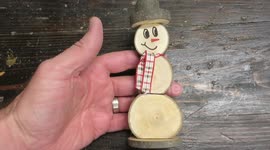 Wood Snowman Decorations | A Simple How To DIY tutorial