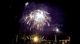 Fireworks with  gigantic explosions