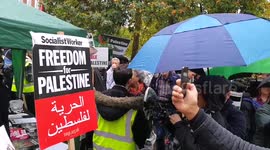 National March and Rally – Justice Now: Make it right for Palestine
assembly outside US embassy on 4th November 2017 London, UK