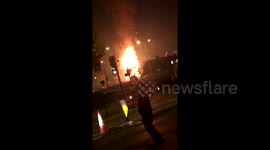 Newsflare Edit - Fire at the Canning Town outdoor adventure park. https://t.co/41SzGKdAZo