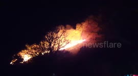 Fire works gone wrong in st Agnes Cornwall