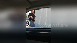 Skateboarder gets into lengthy fight with another man on Long Beach