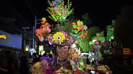 Man wearing  lights in Thailand