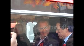 Hugh Bonneville and Hugh Grant leave the World premiere of Paddington 2 compilation