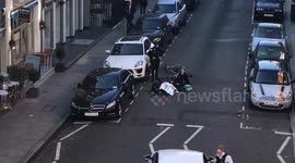 Cyclist knocked over in central London November 6 2017