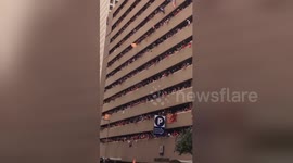 Newsflare Edit - Crowd returns hat during Houston Astros Parade